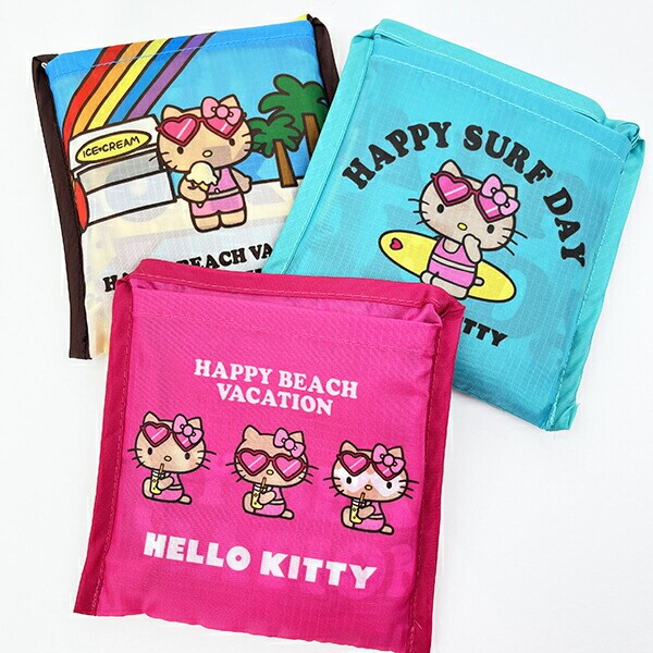 サンリオ ハローキティ 日焼け キティ エコバッグ(M) ピンク Sanrio