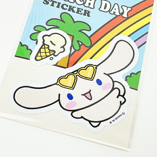 サンリオ シナモロール 日焼け ステッカー 文具 日本製 シナモン Sanrio