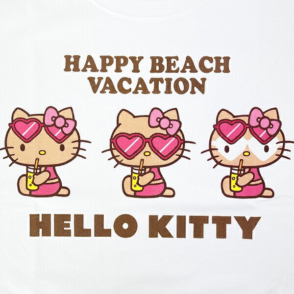 サンリオ ハローキティ 日焼け キティ 半袖Tシャツ(M) ジュース アパレル Sanrio