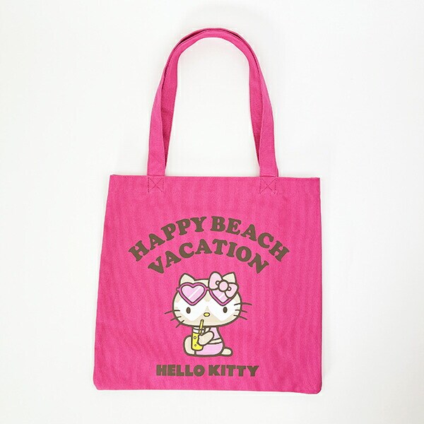 サンリオ ハローキティ 日焼け キティ A4トートバッグ ピンク Sanrio