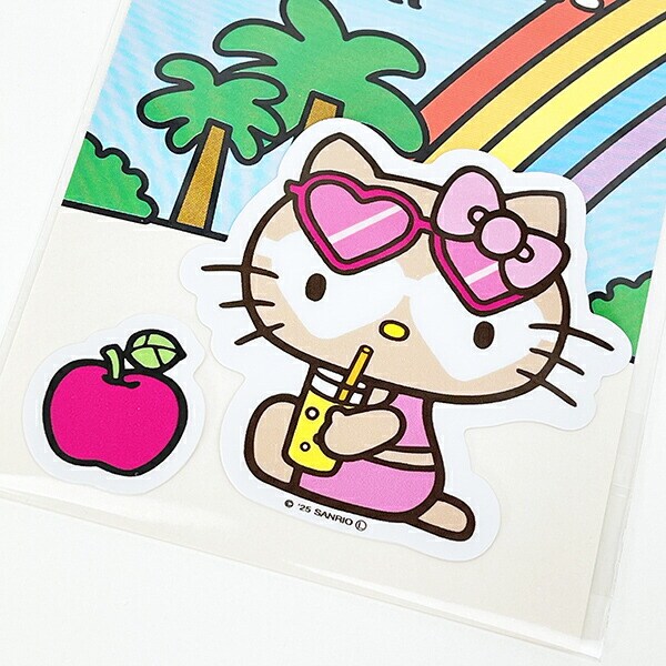 サンリオ ハローキティ 日焼け キティ ステッカー サングラス 文具 日本製 Sanrio