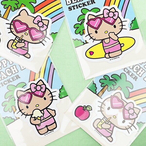サンリオ ハローキティ 日焼け キティ ステッカー サングラス 文具 日本製 Sanrio