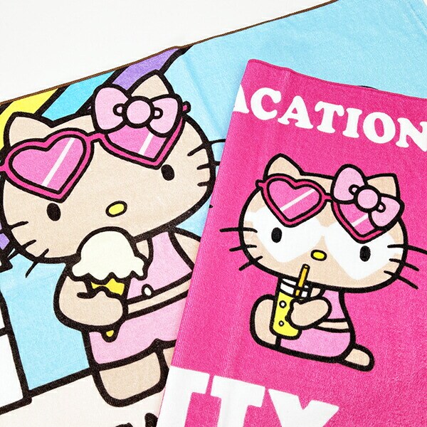 サンリオ ハローキティ 日焼け キティ フェイスタオル ジュース Sanrio