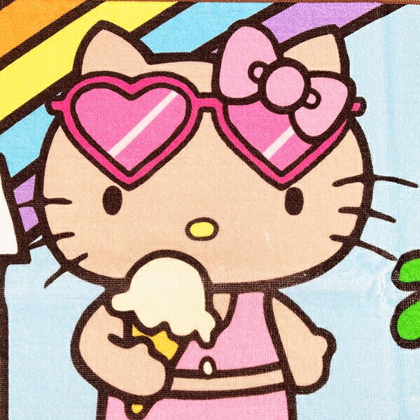サンリオ ハローキティ 日焼け キティ フェイスタオル アイス Sanrio
