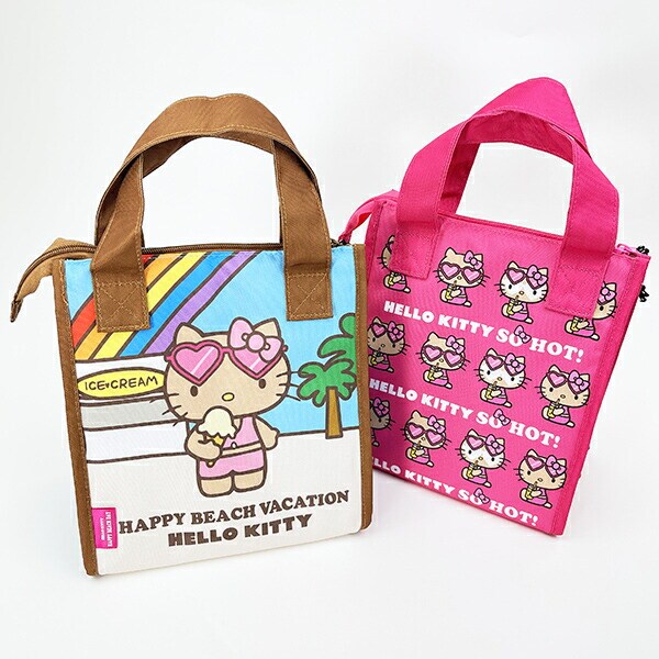 サンリオ ハローキティ 日焼け キティ 三角マチ保冷バッグ ジュース ランチ Sanrio