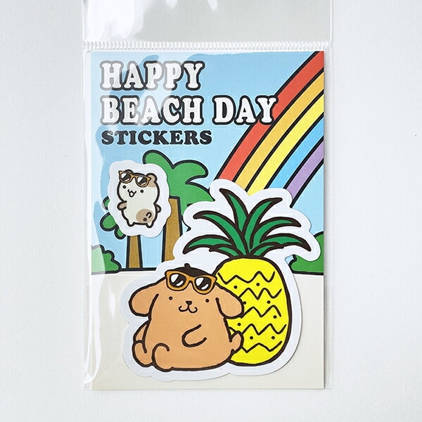 サンリオ 日焼け ポムポムプリン ステッカー 文具 日本製 Sanrio