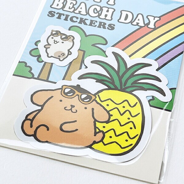 サンリオ 日焼け ポムポムプリン ステッカー 文具 日本製 Sanrio