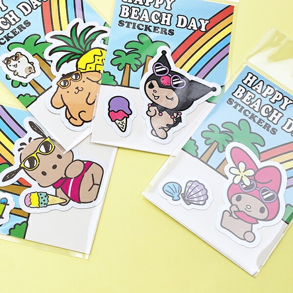 サンリオ 日焼け ポムポムプリン ステッカー 文具 日本製 Sanrio