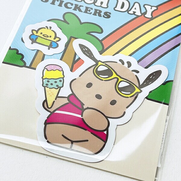 サンリオ 日焼け ポチャッコ ステッカー 文具 日本製 Sanrio