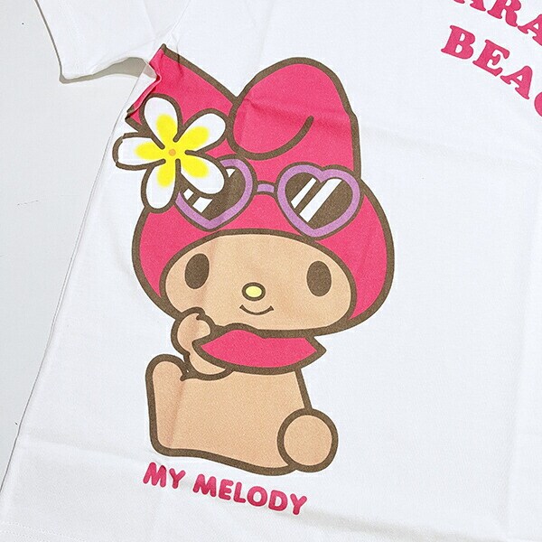 サンリオ 日焼け マイメロディ 半袖Tシャツ(M) アパレル Sanrio