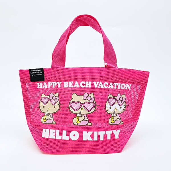 dショッピング |サンリオ 日焼け キティ メッシュバッグ ピンク Sanrio