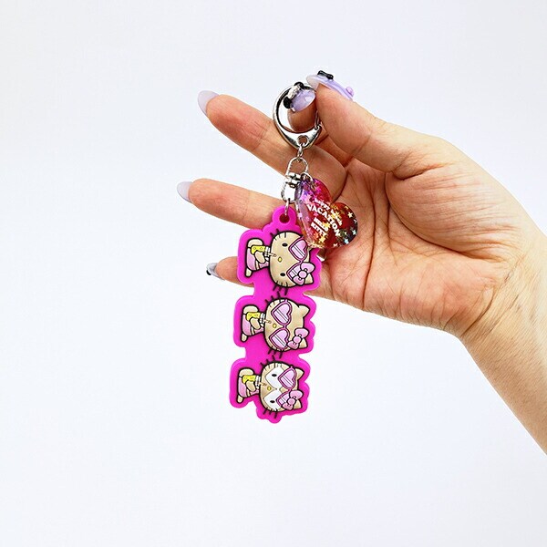 サンリオ 日焼け キティ キーリング ピンク キーホルダー Sanrio