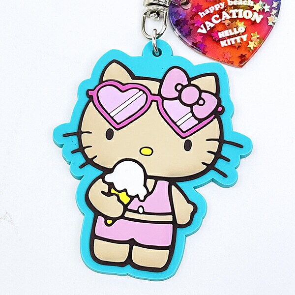 サンリオ 日焼け キティ キーリング ミント キーホルダー Sanrio