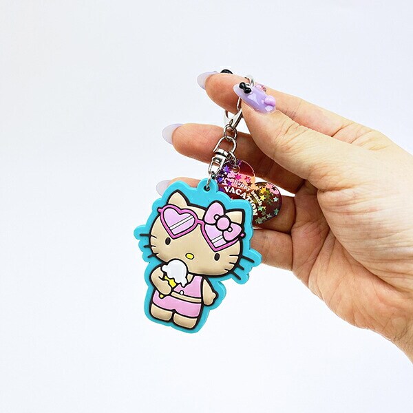 サンリオ 日焼け キティ キーリング ミント キーホルダー Sanrio