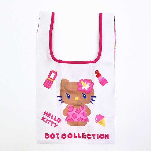 サンリオ 日焼けキティ エコバッグ(S) ドット ホワイト Sanrio