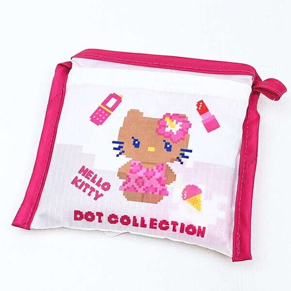 サンリオ 日焼けキティ エコバッグ(S) ドット ホワイト Sanrio