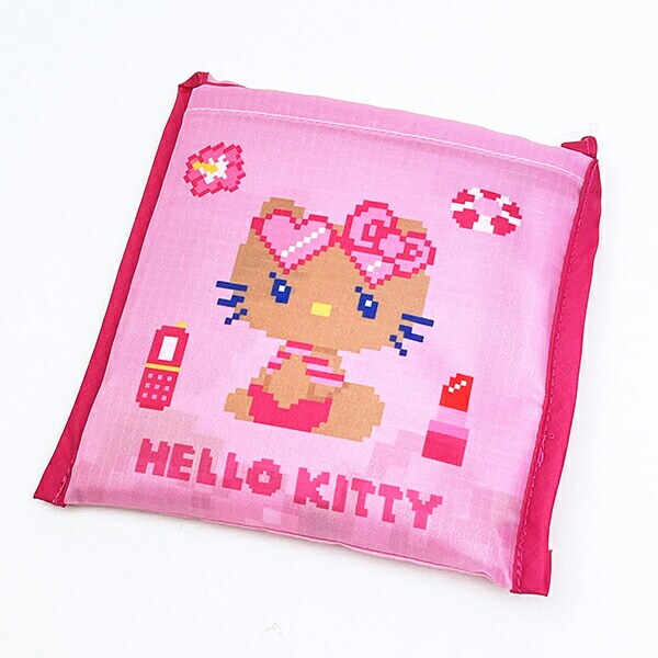 サンリオ 日焼けキティ エコバッグ(M) ドット ピンク Sanrio