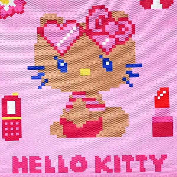 サンリオ 日焼けキティ 三角マチ保冷トートバッグ (ピンク) ランチ Sanrio