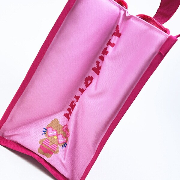 サンリオ 日焼けキティ 三角マチ保冷トートバッグ (ピンク) ランチ Sanrio