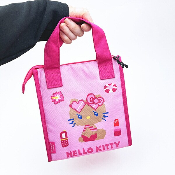 サンリオ 日焼けキティ 三角マチ保冷トートバッグ (ピンク) ランチ Sanrio