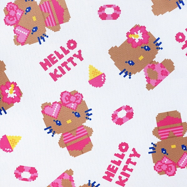 サンリオ 日焼けキティ 三角マチ保冷トートバッグ (ホワイト) ランチ Sanrio