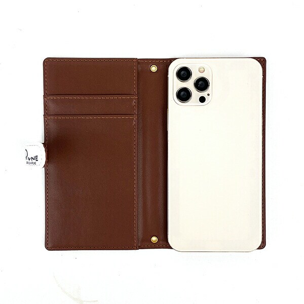 内藤ルネ ガールベレー帽 多機種対応マルチ手帳ケース スマホ用品 iPhone Android Rune