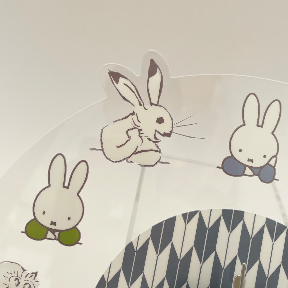 ミッフィー Miffy 掛け時計 Miffy×鳥獣戯画 クロック インテリア クリア