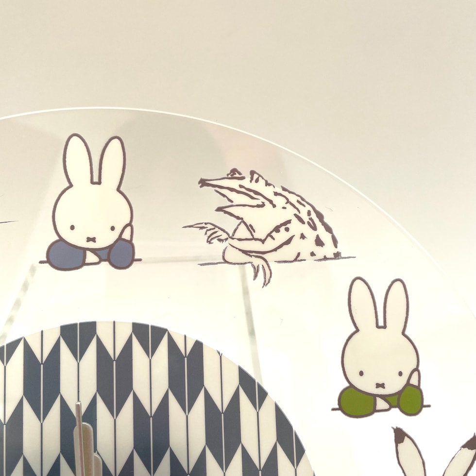 ミッフィー Miffy 掛け時計 Miffy×鳥獣戯画 クロック インテリア クリア