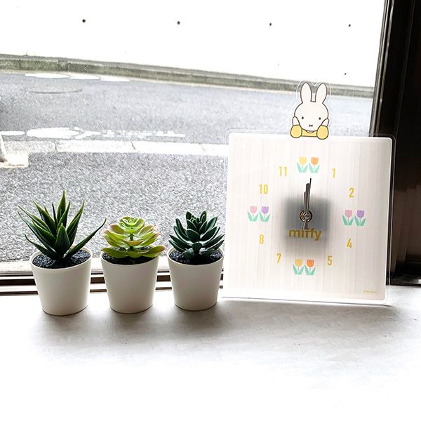 ミッフィー アクリル時計 スクエア 時計 掛け時計 インテリア ギフト