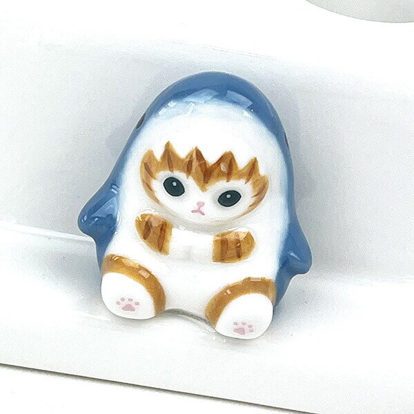 モフサンド mofusand サメにゃん フィギュア付き歯ブラシスタンド ダブル 洗面用品 歯磨き ホワイト