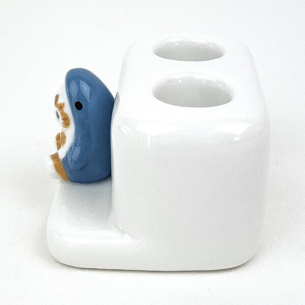 モフサンド mofusand サメにゃん フィギュア付き歯ブラシスタンド ダブル 洗面用品 歯磨き ホワイト