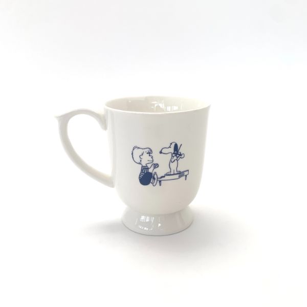 スヌーピー peanuts 高台マグ ヴァイオリン スヌーピー カップ 1950年 ホワイト