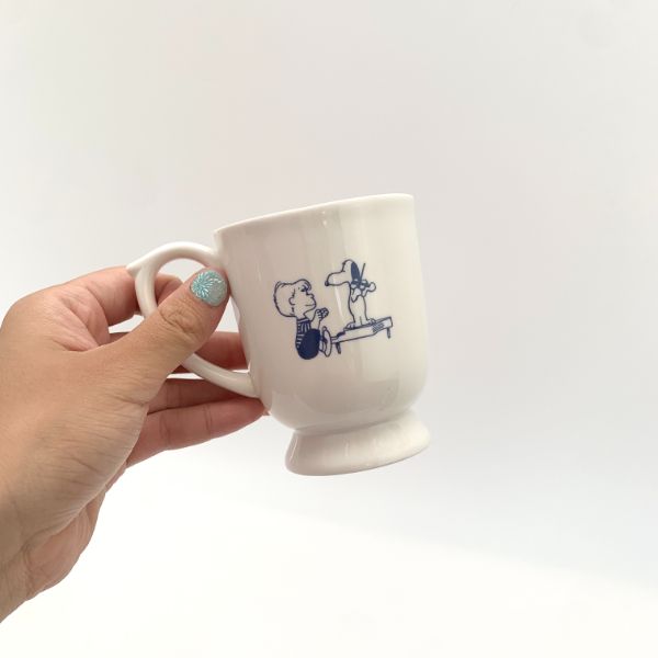 スヌーピー peanuts 高台マグ ヴァイオリン スヌーピー カップ 1950年 ホワイト