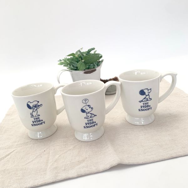 スヌーピー peanuts 高台マグ ヴァイオリン スヌーピー カップ 1950年 ホワイト