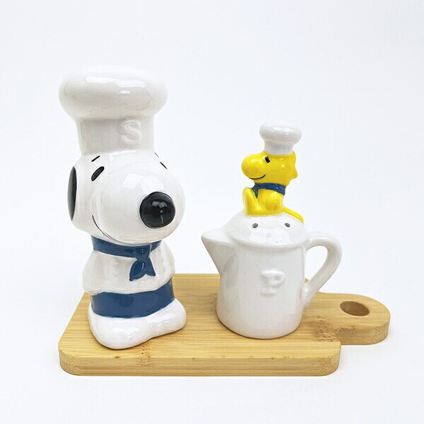 スヌーピー ソルト＆ペッパーセット ブルー シェフ SNOOPY