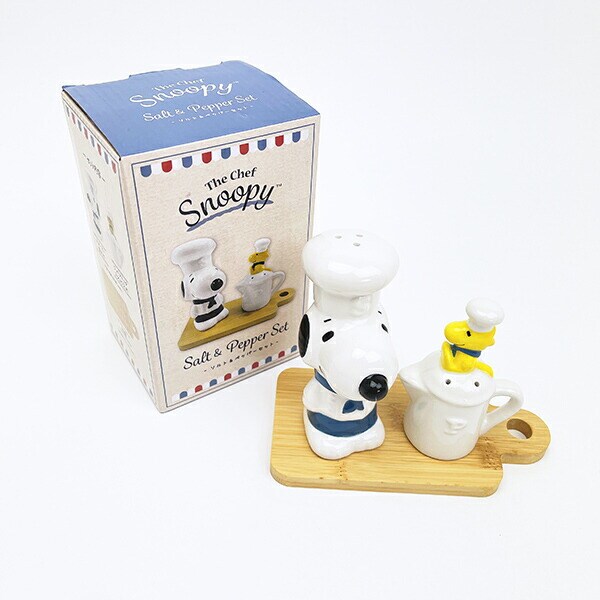 スヌーピー ソルト＆ペッパーセット ブルー シェフ SNOOPY