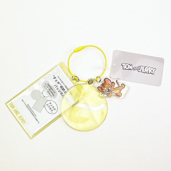 トムとジェリー チェキ&バッジホルダー イエロー ジェリー 推し活 キーホルダー
