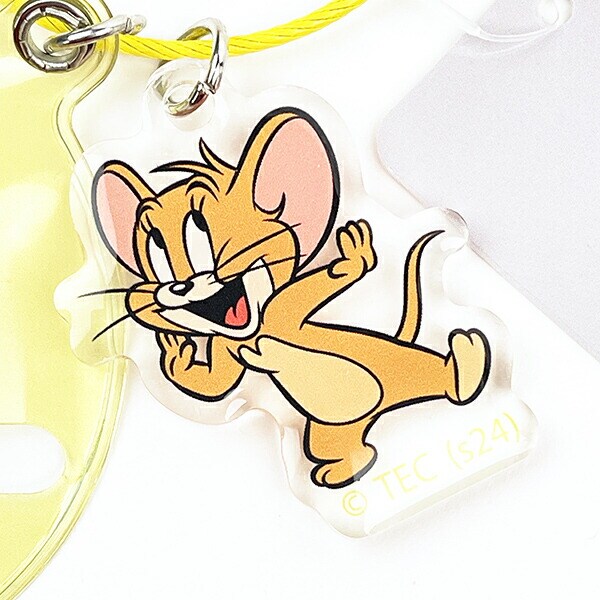 トムとジェリー チェキ&バッジホルダー イエロー ジェリー 推し活 キーホルダー