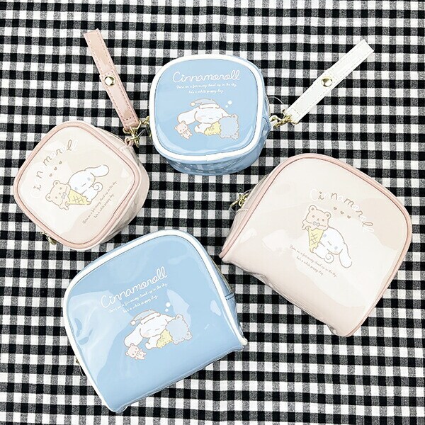 サンリオ シナモロール ボックスポーチ のんびりナチュラルシリーズ シナモン Sanrio