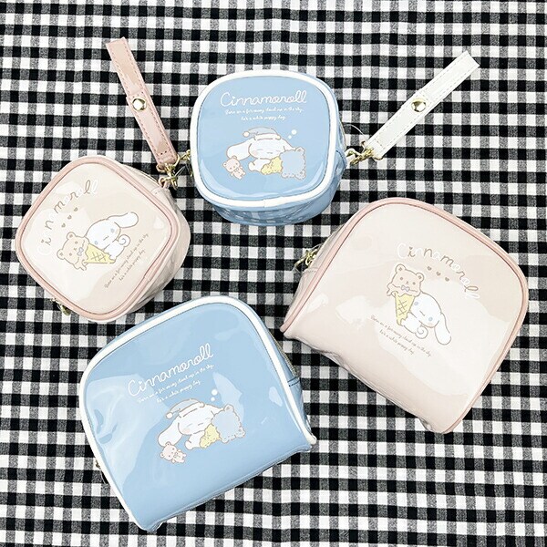 サンリオ シナモロール ミニスクエアポーチ のんびりナチュラルシリーズ シナモン Sanrio