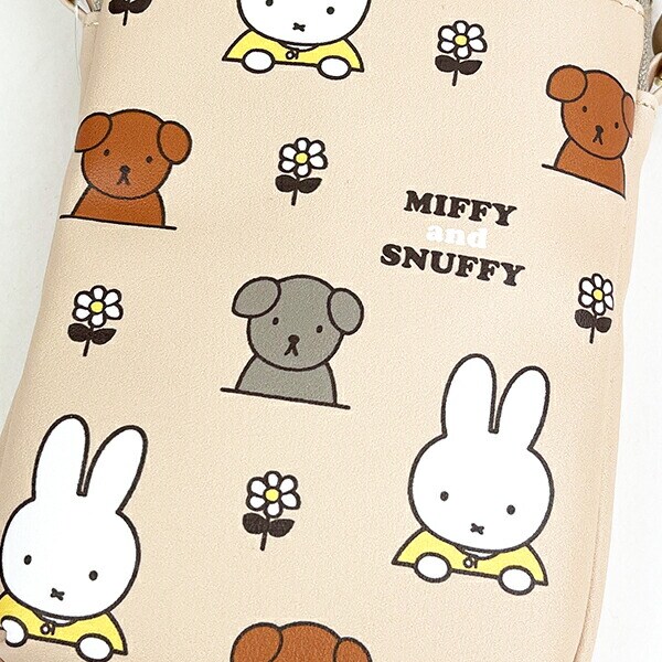 ミッフィー miffy MIFFY AND SNUFFY スマホショルダー ベージュ