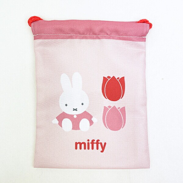 ミッフィー miffy 3P巾着 (ピンク) strawberry&tulipシリーズ
