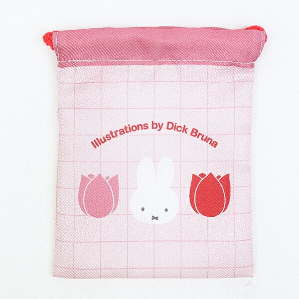 ミッフィー miffy 3P巾着 (ピンク) strawberry&tulipシリーズ