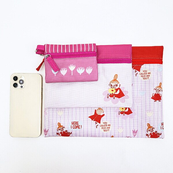 ムーミン リトルミイ 3連ポーチ フラワー MOOMIN