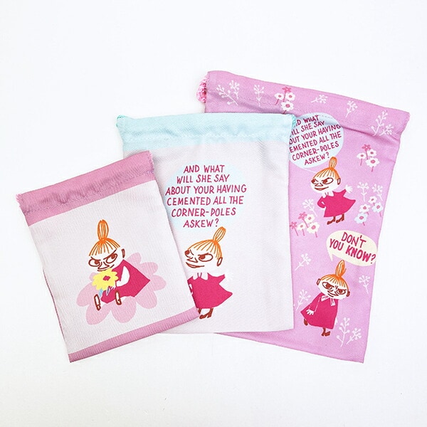 ムーミン リトルミイ 3P巾着 フラワー MOOMIN