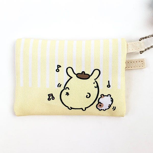 ナガノ×サンリオキャラクターズ 3連ポーチ B 黄色 ポーチ 小物入れ 文具 ポムポムプリン ハンギョドン クリリン