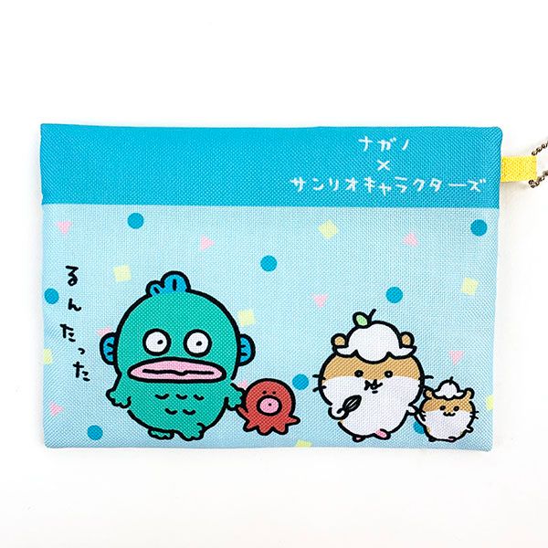 ナガノ×サンリオキャラクターズ 3連ポーチ B 黄色 ポーチ 小物入れ 文具 ポムポムプリン ハンギョドン クリリン