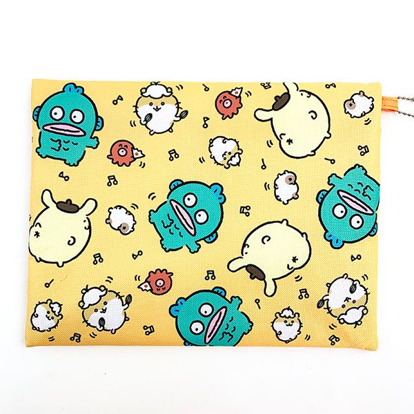 ナガノ×サンリオキャラクターズ 3連ポーチ B 黄色 ポーチ 小物入れ 文具 ポムポムプリン ハンギョドン クリリン