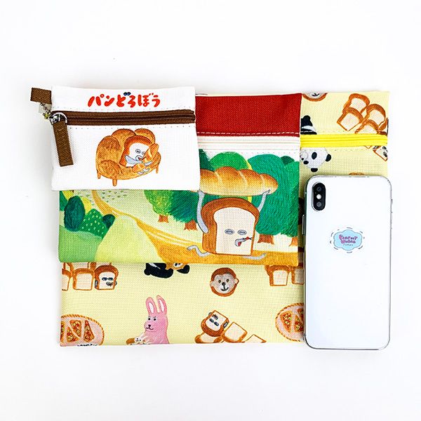 dショッピング |パンどろぼう 3連ポーチ （いとしのパン） 絵本 小物