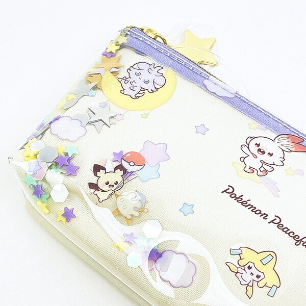 ポケットモンスター ポケピース 星空 スリムポーチ アイボリー ポケモン